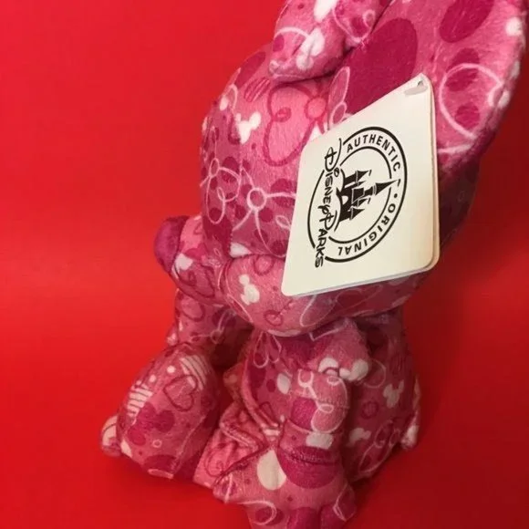 Disney Parks Pink Minnie Mouse Hearts Bows Plush - Picture 5 of 8